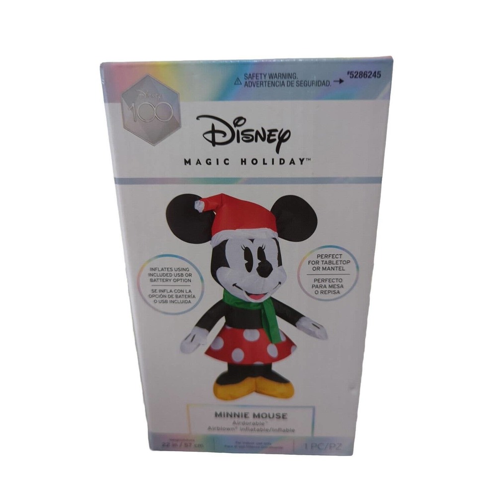 Disney Minnie Mouse Airdorable Airblown Inflatable Indoor 22 Inches Christmas